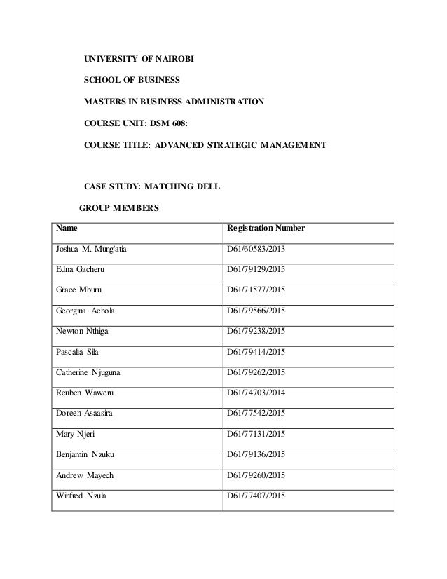 dell inc in 2008 case study matching dell swot analysis